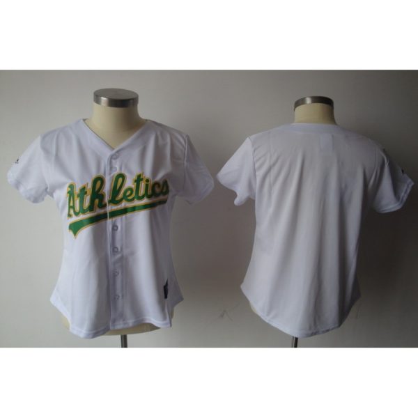 Athletics Blank White Women's Fashion Stitched MLB Jersey