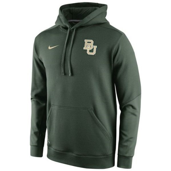 Baylor Bears  Sideline KO Chain Fleece Therma-FIT Hoodie Green