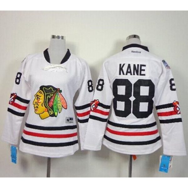 Blackhawks #88 Patrick Kane White 2015 Winter Classic Women's Stitched NHL Jersey
