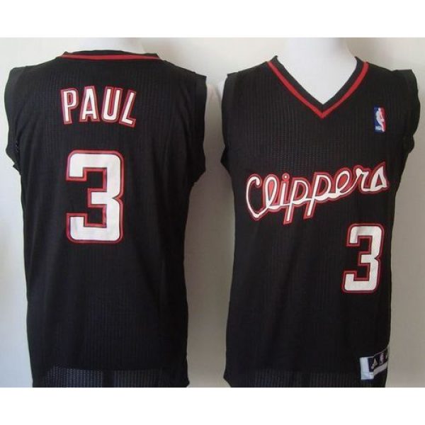 Clippers #3 Chris Paul Black Revolution 30 Stitched NBA Jersey