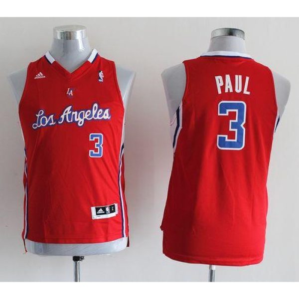Clippers #3 Chris Paul Red Stitched Youth NBA Jersey
