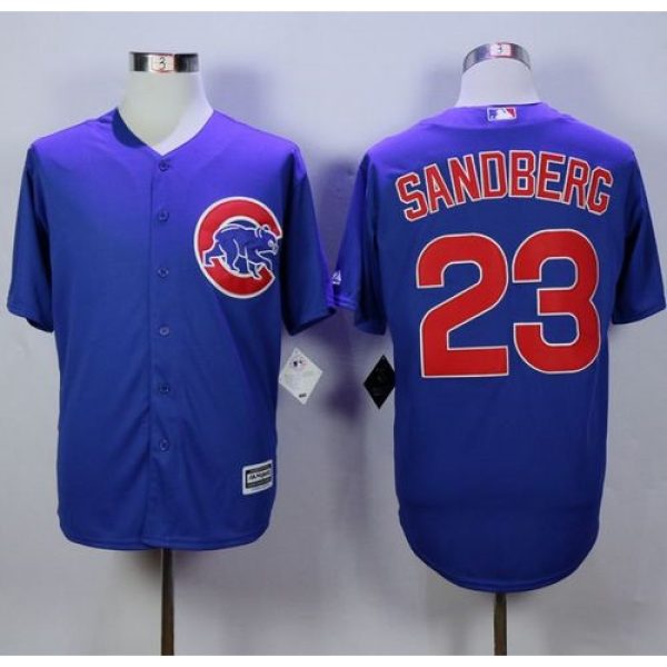 Cubs #23 Ryne Sandberg Blue New Cool Base Stitched MLB Jersey
