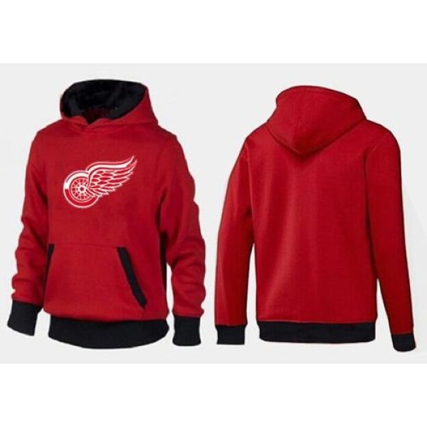 Detroit Red Wings Pullover Hoodie Red & Black