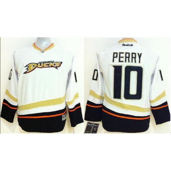Ducks #10 Corey Perry White Youth Stitched NHL Jersey