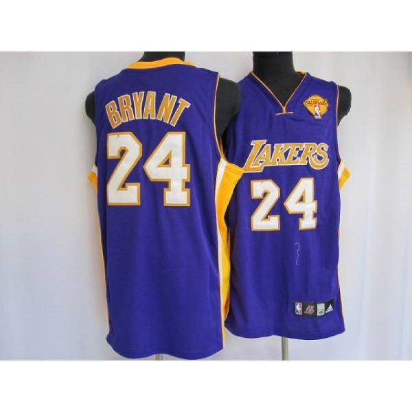 Lakers #24 Kobe Bryant Stitched Purple Final Patch NBA Jersey