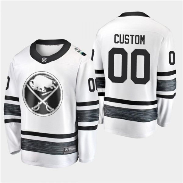 Men's  Buffalo Sabres Custom 2019 NHL All Star White Stitched Jersey