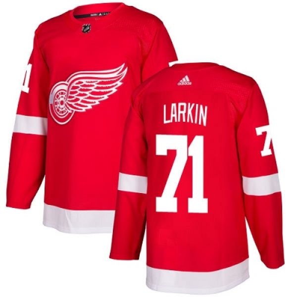 Men's  Detroit Red Wings #71 Dylan Larkin Red Stitched NHL Jersey