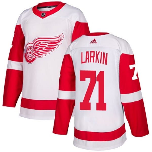 Men's  Detroit Red Wings #71 Dylan Larkin White Stitched NHL Jersey
