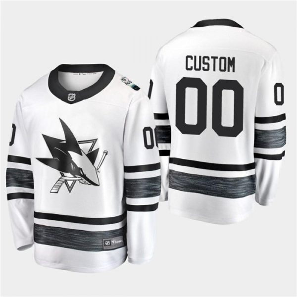 Men's  San Jos sharks Custom 2019 NHL All Star White Stitched Jersey