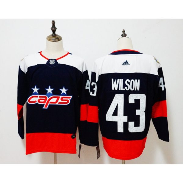 Men's  Washington Capitals #43 Tom Wilson Navy 2018 NHL Stadium Series Authentic Pro Stitched Jersey