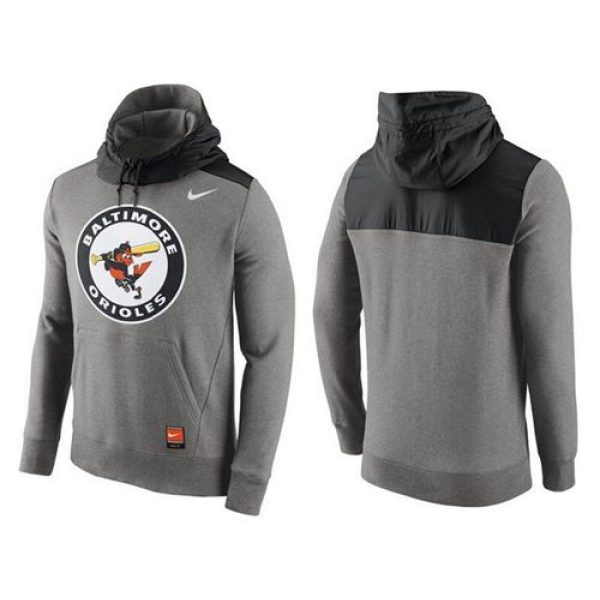Men's Baltimore Orioles  Gray Cooperstown Collection Hybrid Pullover Hoodie