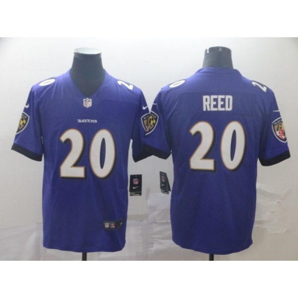 Men's Baltimore Ravens #20 Ed Reed Purple Vapor Untouchable NFL  Jersey