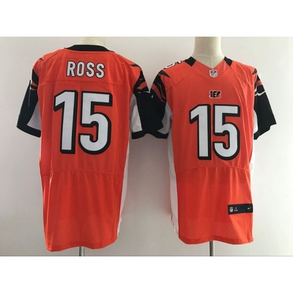 Men's Cincinnati Bengals #15 John Ross  Orange 2017 Elite Stitched NFL Jersey