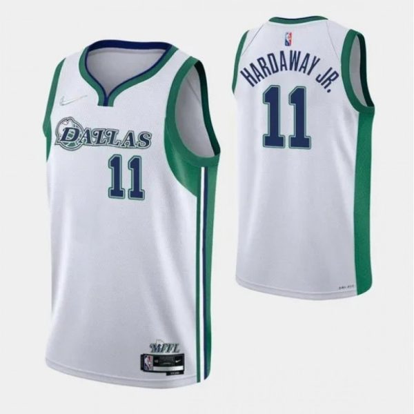 Men's Dallas Mavericks #11 Tim Hardaway Jr. 2021/22 White City Edition Stitched Jersey