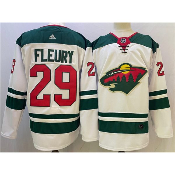 Men's Minnesota Wild #29 Marc-Andre Fleury White Stitched Jersey