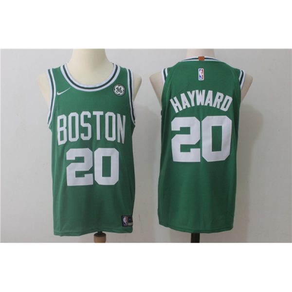 Men's  Boston Celtics #20 Gordon Hayward Green Stitched NBA Jersey
