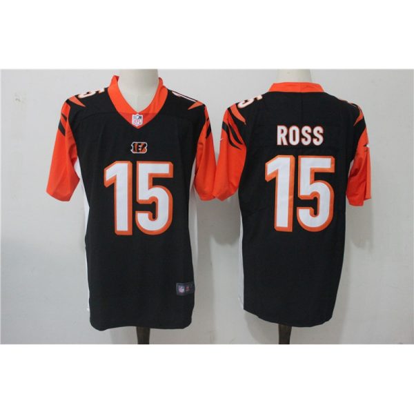Men's  Cincinnati Bengals #15 John Ross Black Team Color Stitched NFL Vapor Untouchable Limited Jersey