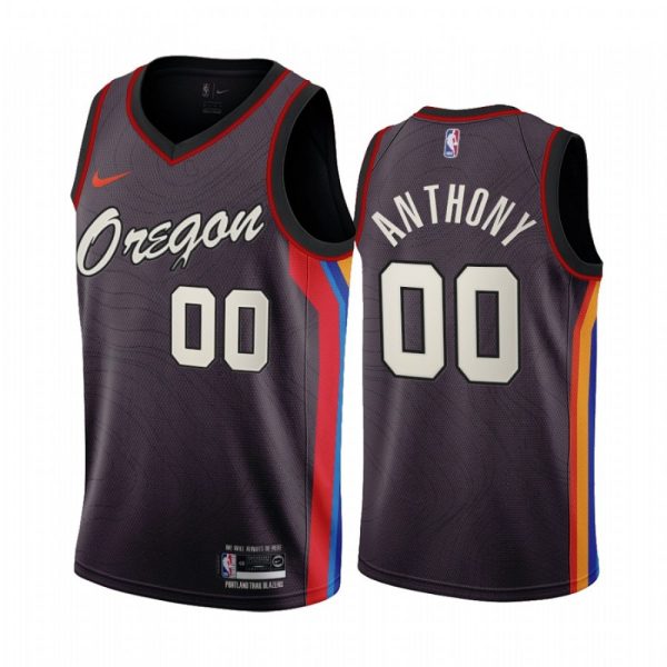 Men's Portland Trail Blazers #00 Carmelo Anthony 2020 Coffee City  Edition Stitched Jersey