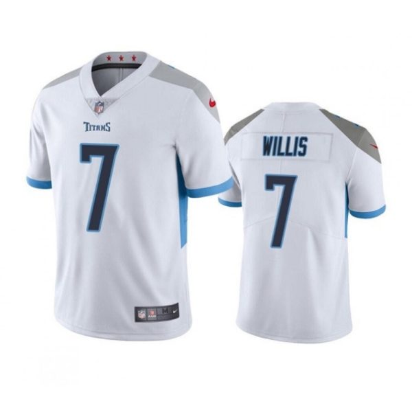Men's Tennessee Titans #7 Malik Willis White Vapor Untouchable Stitched Jersey