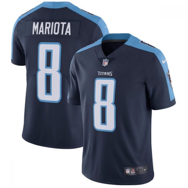 Men's Tennessee Titans #8 Marcus Mariota  Navy Vapor Untouchable Limited Stitched NFL Jersey