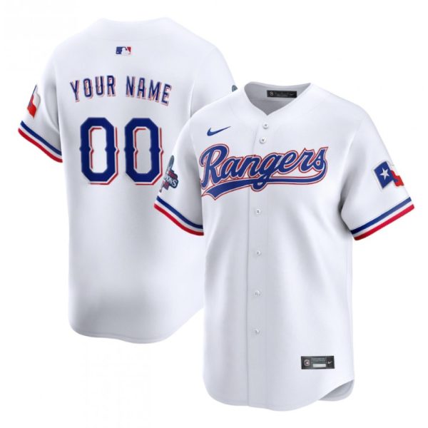 Men's Texas Rangers ACTIVE Player Custom White 2023 World Series Stitched Baseball  Jersey