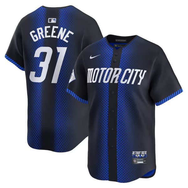 Men's Detroit Tigers #31 Riley Greene  Navy 2024 City Connect Limited Jersey