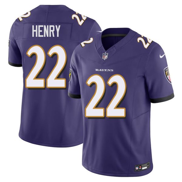 Men's Baltimore Ravens #22 Derrick Henry  Purple F.U.S.E Vapor Limited Jersey