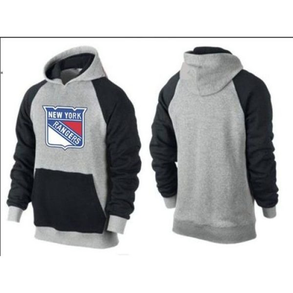 New York Rangers Pullover Hoodie Grey & Black