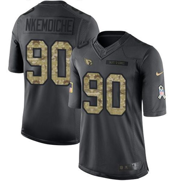 Cardinals #90 Robert Nkemdiche Black Youth Stitched NFL Limited 2016 Salute to Service Jersey