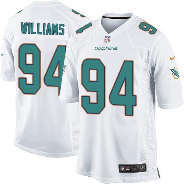Dolphins #94 Mario Williams White Youth Stitched NFL Elite Jersey