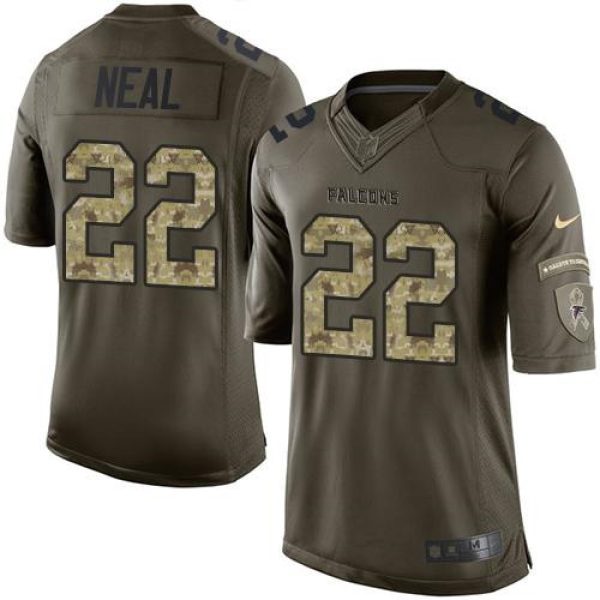 Falcons #22 Keanu Neal Green Youth Stitched NFL Limited Salute to Service Jersey