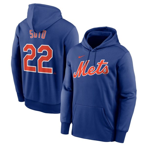 Men's New York Mets  Royal Name & Number Pullover Hoodie