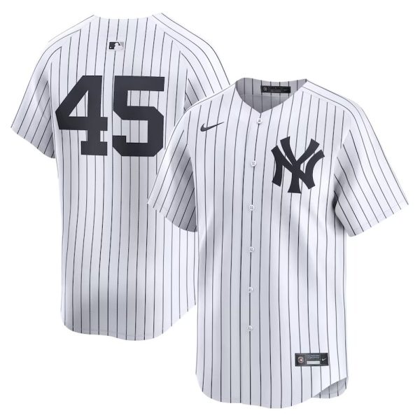 Men's New York Yankees #45 Gerrit Cole  White Home Limited Player Jersey
